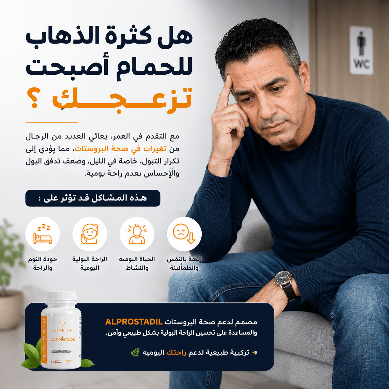 كبسولات لتحسين صحة البروستاتا - 60 كبسولة ODAFLOR™